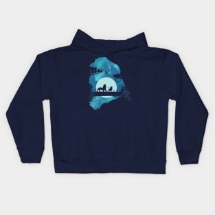 Lion portrait Kids Hoodie